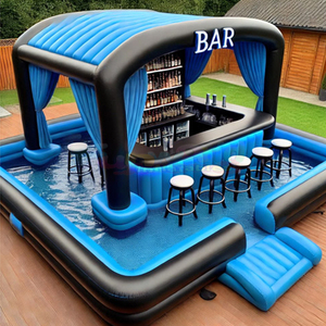 Bars de jardin gonflables d'extérieur en PVC pour événements festifs, bar flottant gonflable pour piscine avec s - Product Image 3