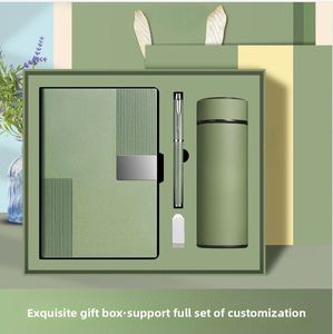 Cross-border Business Office High-End Gift Box Insulated Cup Set Gift Customized Logo Notebook Imitation Leather Model - Product Image 2