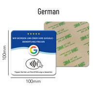 Autocollant NFC pour avis Google avec dos adhésif, 13,56 MHz, programmable, code QR, carte NFC en PVC