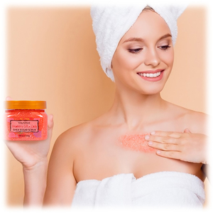 Shea Sugar Private Label การขัดผิว,สครับขัดผิวเพื่อผิวขาวอินทรีย์ผลไม้มังสวิรัติเชอร์เบทสำหรับผู้จำหน่ายผลิตภัณฑ์ดูแลผิว - Product Image 1