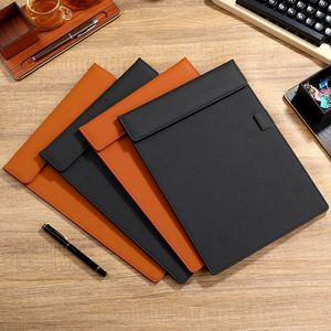 A4 Leather PU <b>Clipboard</b> Pen Holder Writing Board Meeting Pad File Folder Promotional Portable Welcome Gifts Customizable Logo - Product Image 2