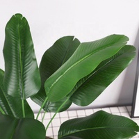 Tanaman Artificial Philodendron Selloum Dekoratif Dalam Ruangan QiHao, Daun Monstera Artificial Real Touch