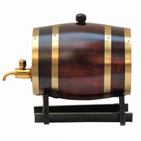 Mini baril d'alcool de vin en bois de chêne personnalisé avec support prix d'usine de gros fûts de whisky rhum bière bourbon baril