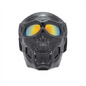 משקפי מגן בעיצוב גולגולת של הארלי, עדשות מתחלפות, מסגרת מלאה, קסדת אופנוע שטח, ספורט חיצוני, רכיבה, סקי - Product Image 1