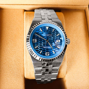 Reloj de pulsera para hombre, fabricante OEM, con puntero luminoso, caja de acero inoxidable, resistente al agua 5 BAR, 40 mm, totalmente automático, mecánico - Product Image 2