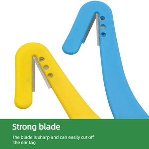 Outils de démontage <span class=keywords><strong>des</strong></span> étiquettes d'oreille d'animaux Couteau à dé<span class=keywords><strong>couper</strong></span> <span class=keywords><strong>les</strong></span> étiquettes d'oreille <span class=keywords><strong>pour</strong></span> porcs/bovins Dispositif de démontage <span class=keywords><strong>des</strong></span> étiquettes en plastique bleu - Product Image 3
