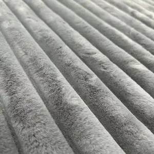 China Supplier Factory Directly Sale Cheap Multi Colors Long Pile Plush Faux Rabbit Fur Fabrics Sofa Fabrics