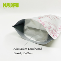 Sachet de thé debout personnalisé Collagène comestible en plastique refermable en poudre Snack 3.5g 7g 14g 1oz 1lb 1kg Alimentaire Mylar givré Sac à fermeture éclair