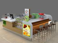 Kiosque de collations en plastique, service de crème glacée utilisé dans les magasins commerciaux, comptoir d'exposition de cupcakes en crêpe