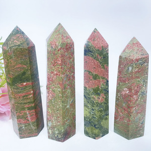 Cristalli curativi naturali di alta qualità e pietre torre <span class=keywords><strong>obelisco</strong></span> Unakite Point - Product Image 1