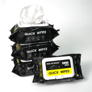 China Factory Direct Shoe Wipes Quality Wipes For Home Cleansing 2 Pack 60 Pcs Shoe Sneaker Wipes Cleaner Quick Wip