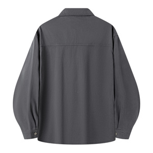 Abbigliamento all'Ingrosso OEM/ODM, <span class=keywords><strong>Giacca</strong></span> Bomber Streetwear Personalizzata, 100% Poliestere Traspirante Antivento, Tinta in Capo, Maniche Lunghe, <span class=keywords><strong>Grigia</strong></span> - Product Image 2