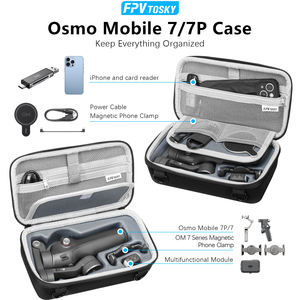 Amazear All-in-One Travel Go Bag para DJI Osmo Mobile 8/7 P/7 Estuche protector para cardán y accesorios Estuche rígido Estuche de transporte - Product Image 4