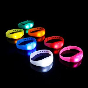 Braccialetti da polso luminosi a LED luminosi con braccialetti da concerto Festival LOGO personalizzato Glow in Dark LED polsino - Product Image 4