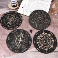 15cm Design moderne Ouija jeu de société en bois étoile pendule Fortune Telling Toys sorcière artisanat fournitures corde Communication Board