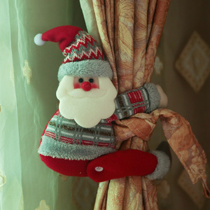 Abrazaderas de Cortina de Felpa Navideñas, Muñecos de Santa, Muñeco de Nieve y Reno, Decoración Navideña para Ventanas del Hogar, Hebillas Decorativas para Cortinas - Product Image 4