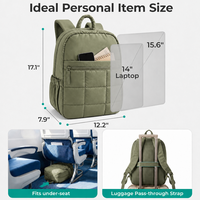 Sac à dos de voyage unisexe pour ordinateur portable 15,6 pouces, sac à dos d'étudiant |   Grande poche latérale pour gobelet de 40 oz, format bagage cabine, léger pour les trajets quotidiens