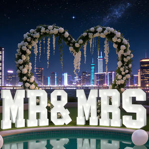 Lettere Luminose per Decorazioni Matrimoniali, Luci Mr & Mrs, Lettere Luminose da 3ft 4ft, Grandi Numeri LED, Lettere Giganti Illuminate - Product Image 5