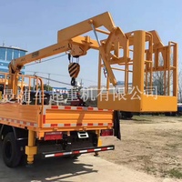 Crane Kecil 3.2t 4t 5t 6.3t 8t 10t 12t Crane Hidrolik Teleskopik yang Dipasang di Truk