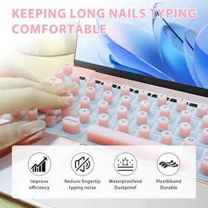 Nổ Fit Lenovo máy tính xách tay miếng đệm bàn phím <span class=keywords><strong>Silicone</strong></span> di động chăm sóc móng tay Bàn phím bụi bảo vệ cho móng tay dài công cụ đánh máy - Product Image 3