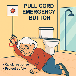 Nursing Home Emergency Call System - <strong>Pull</strong> <strong>Cord</strong> SOS Button + Elder Fall <strong>Alarm</strong> + Panic Button | Safety Device - Product Image 3