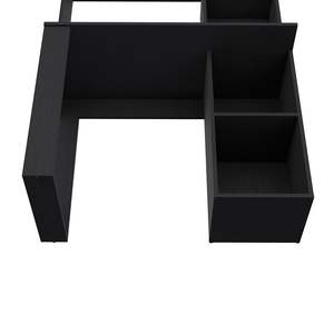 DB Modern Ryndon Hutch en bois noir finition wengue Hutch de bureau avec un design élégant - Product Image 3