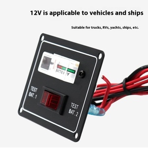 Doppio 12V 10A Tester batteria marino con puntatore voltmetro moduli elettronici e kit - Product Image 4