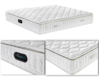Matelas hybride Euro Top à ressorts, mousse confortable, latex naturel, fermeté moyenne, respirant, orthopédique, compressé sous vide, enroulé en boîte pour lit