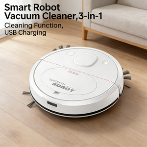 Mini aspirateur robot 1200 PA, forte aspiration, 3-en-1, balayage, aspiration, serpillière, nettoyage humide et sec, alimentation par batterie USB - Product Image 6