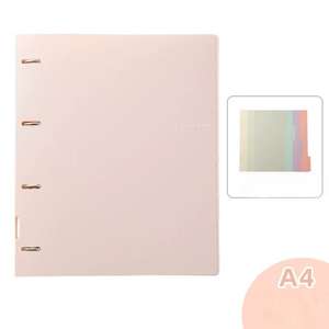 <span class=keywords><strong>Classeur</strong></span> perforé, coque détachable, transparent personnalisé, un outil de rangement parfait pour les matériaux, les papiers d'examen et les documents - Product Image 5