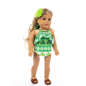 Poupée unisexe <span class=keywords><strong>de</strong></span> haute qualité <span class=keywords><strong>de</strong></span> la série Dearbei Fashion, jouet en peluche, motif imprimé, <span class=keywords><strong>maillot</strong></span> <span class=keywords><strong>de</strong></span> <span class=keywords><strong>bain</strong></span>, 18 pouces/43 cm, accessoires d'usine pour poupées bébés - Product Image 1
