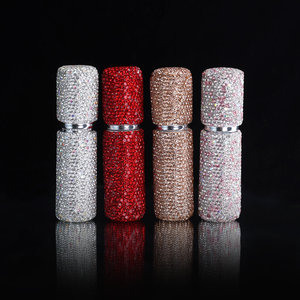 Flacone di Profumo Cilindrico con Diamanti e Decalcomania Effetto Ghiaccio, Spray Sottovuoto 10ml, Mini Dispenser <span class=keywords><strong>da</strong></span> Viaggio per Makeup - Product Image 2