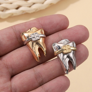 Toothbrush Oral Care Luxo Broches Mulheres Moda Jóias Broches Dentista Broche para Médicos Enfermeiros Prata Pins Badge - Product Image 3
