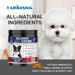 Vente en gros OEM Marque privée Friandises naturelles pour chiens contre les allergies Soins pour la <span class=keywords><strong>peau</strong></span> irritée et les allergies saisonnières - Product Image 1