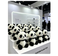 Peluche Panda Personnalisée, Jouet en Peluche Mignon de Dessin Animé, Animaux en Peluche Doux pour Cadeau et Décoration, Conception Personnalisée OEM ODM
