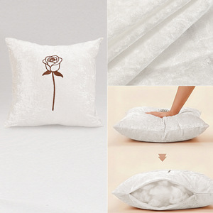Housse de <span class=keywords><strong>coussin</strong></span> carrée 18x18 en velours super doux, élégante et décorative, pour canapé, salon et chambre à coucher - Product Image 2