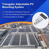Supports de montage solaire : solutions complètes, supports de montage triangulaires réglables pour panneaux solaires photovoltaïques au sol