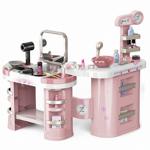 Grande table <span class=keywords><strong>de</strong></span> maquillage carrée en plastique pour enfants, miroir <span class=keywords><strong>de</strong></span> coiffeuse pour filles, jouets d'imitation pour enfants - Product Image 4