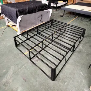 주문을 받아서 만들어진 금속 쌍둥이 플랫폼 침대 구조 기초 쉬운 열리고 접히십시오