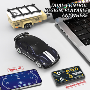 Coche de Derrape RC Compacto de Aleación Q232 con Remolque, Transmisor 2.4G, Regulación de <span class=keywords><strong>3</strong></span> Velocidades, LED, Control de Crucero, Pantalla Automática, Modo Dual - Product Image 6