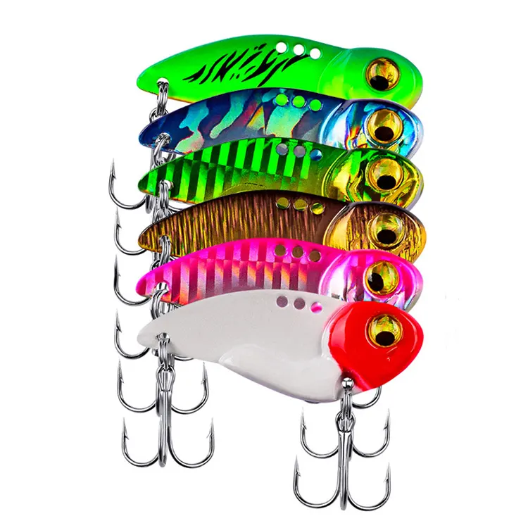 WEIHE Factory direct sale round head 5g/8g/14g/20g fishing vib metal lure with 3D eyes La peche