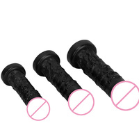 Plug anal extra-large sans œufs de 8 cm, plusieurs tailles, noir, dildo réaliste extra-long, jouet sexuel pour adultes