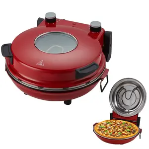 QL31W Automatic Pizza Maker Machine With Big View window Fast cooking Electric pizza maker with 12 stone baking wood