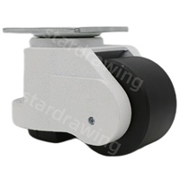 Roue de Nivellement Rétractable Robuste SS 1500 kg pour Charges Lourdes