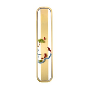 Applique murale LED de style chinois tout en cuivre pour salon, fond de télévision, simple, créative, bande longue, trois couleurs, décorative, pour canapé - Product Image 3