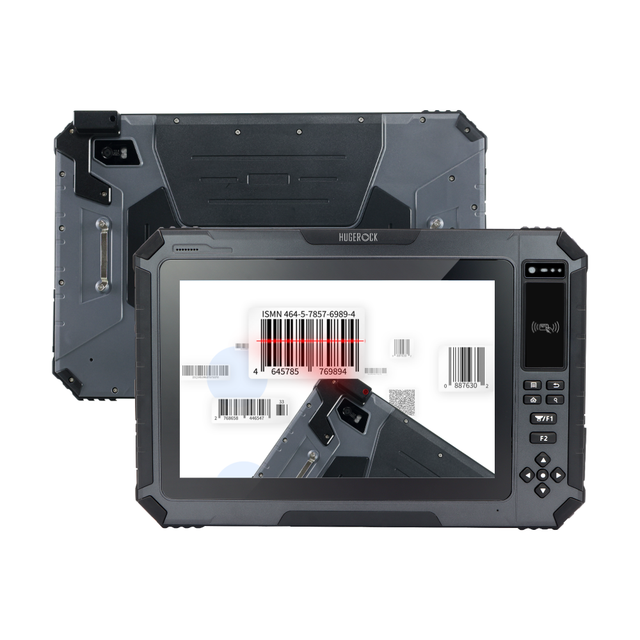New R101 10.1" Touchscreen NFC Wi-Fi Card Reader 14600mAh Android Industrial Tablet PC Barcode Scanner Rugged MTK Octa Core