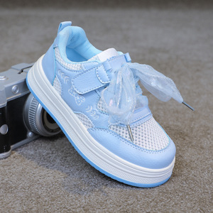 Nouvelles baskets basses d'été pour filles, respirantes, décontractées, à motif nœud, à enfiler, pour les jeunes élèves du primaire - Product Image 6