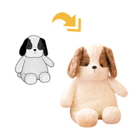 Boneka Anjing Plush Custom, Boneka Hewan Duduk dengan Desain Sendiri untuk Hadiah Anak dan Dekorasi Rumah