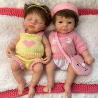 Poupée Reborn en Silicone Corps Entier de 12 Pouces, Cheveux Implantés, Douce et Réaliste, Cadeau de Collection, Lavable, Lestée, avec Accessoires