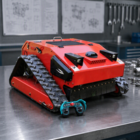 Robot tondeuse télécommandé tout-terrain pour pentes raides, best-seller à l'exportation